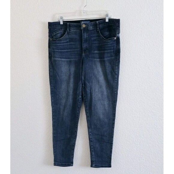 Democracy Absolution Denim High Rise Ankle Length Skinny Jeans Plus Size 16 - Picture 2 of 9